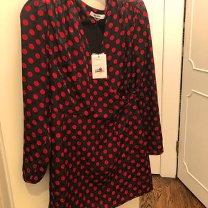 Re/Done polka dot 80s silk dress